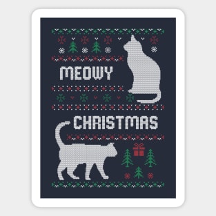 Meowy Christmas Sweater Magnet